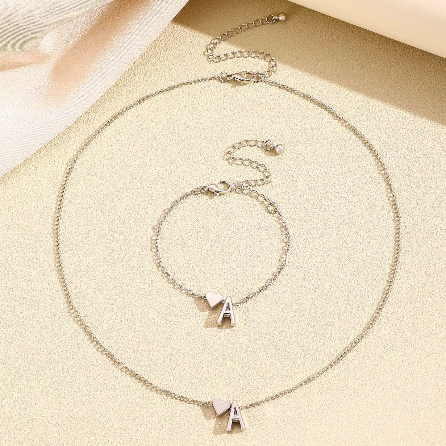 Heart & Initial Bracelet -Muse Collection