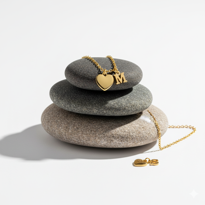 Personalized Heart & Initial Necklace- Limited Edition - Muse Collection