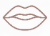 hollow black outline lips icon